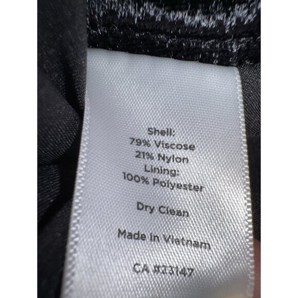 Talbots Dress Pants 10P Black Velvet Flat Front Side Zip Classic Wide Leg $139 - Picture 9 of 10